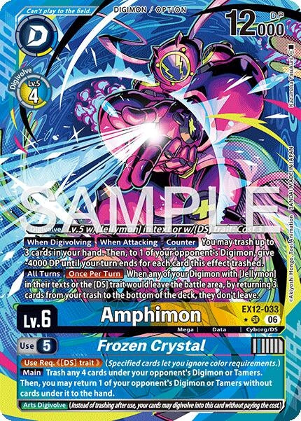 Image for Amphimon // Frozen Crystal (Alternate Art) (EX12-033 SR) (Digital World Shambala) (EX-12) - Digimon Card Game