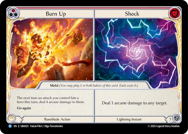 Image for Burn Up // Shock (SBA025) (Silver Age Chapter 3) - Flesh and Blood TCG