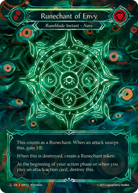 Image for Runechant of Envy (Yellow)(Marvel) (IAR152-MV) (Omens of the Third Age) - Flesh and Blood TCG