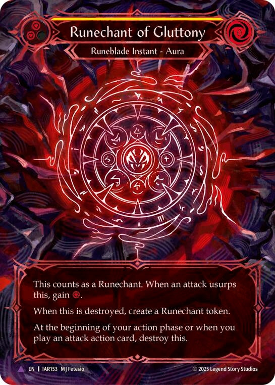 Image for Runechant of Gluttony (Yellow)(Marvel) (IAR153-MV) (Omens of the Third Age) - Flesh and Blood TCG