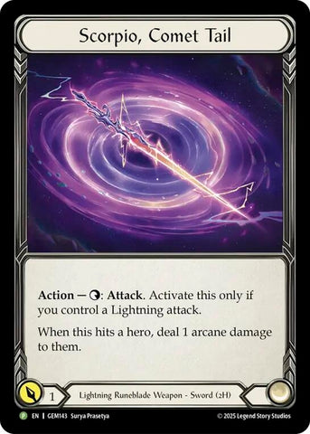 Image for Scorpio, Comet Tail (GEM143-CF) (Gem Pack 5) - Flesh and Blood TCG