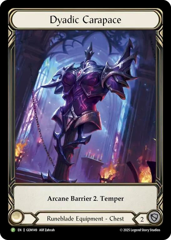 Image for Dyadic Carapace (GEM149-RF) (Gem Pack 5) - Flesh and Blood TCG