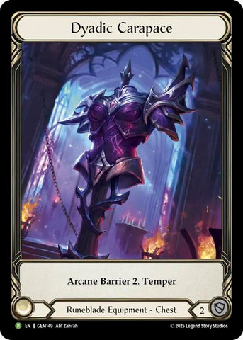 Image for Dyadic Carapace (GEM149-RF) (Gem Pack 5) - Flesh and Blood TCG
