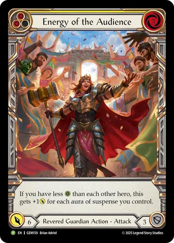 Image for Energy of the Audience (Yellow) (GEM159) (Gem Pack 5) - Flesh and Blood TCG