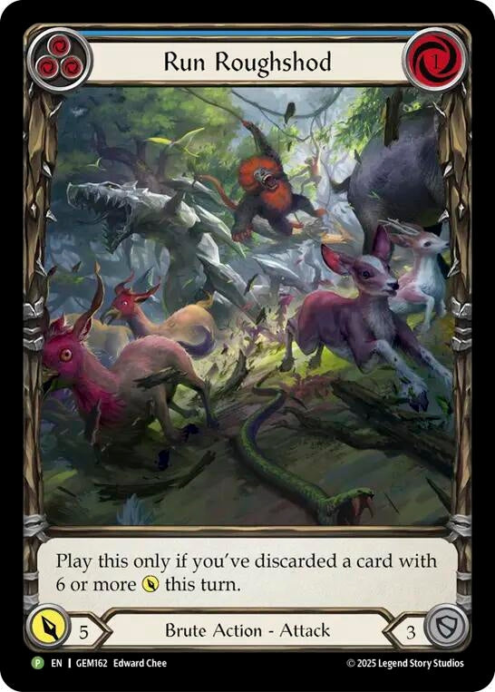 Image for Run Roughshod (Blue) (GEM162) (Gem Pack 5) - Flesh and Blood TCG