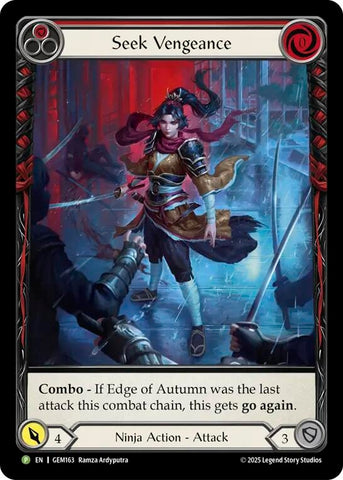 Image for Seek Vengeance (Red) (GEM163) (Gem Pack 5) - Flesh and Blood TCG