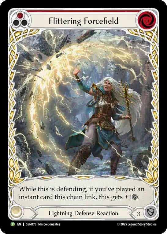 Image for Flittering Forcefield (Red) (GEM173) (Gem Pack 5) - Flesh and Blood TCG