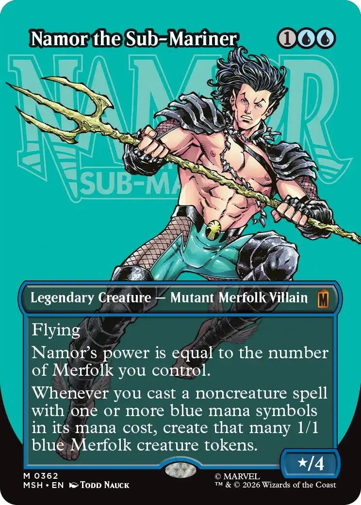 Image for Namor the Sub-Mariner (Borderless) (362) (Marvel Super Heroes) - Magic: The Gathering