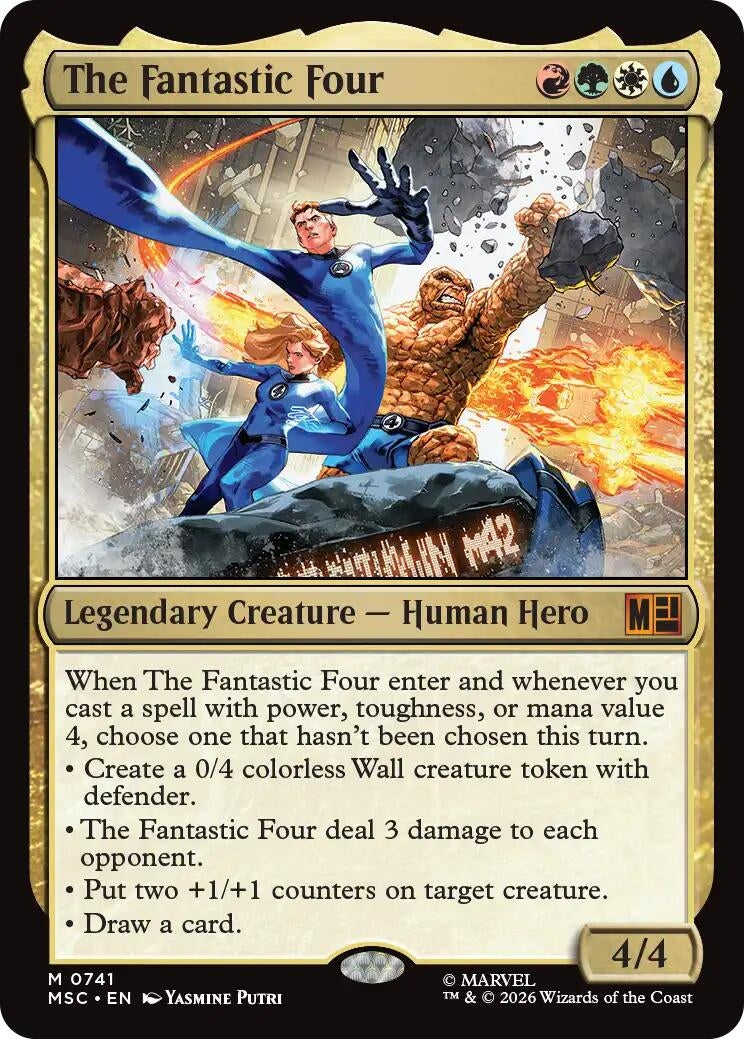Image for The Fantastic Four (741) (Commander: Marvel Super Heroes) - Magic: The Gathering