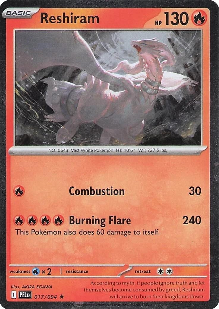 Image for Reshiram - 017/094 (Cosmos Holo) (017/094) (Blister Exclusives) - Pokemon