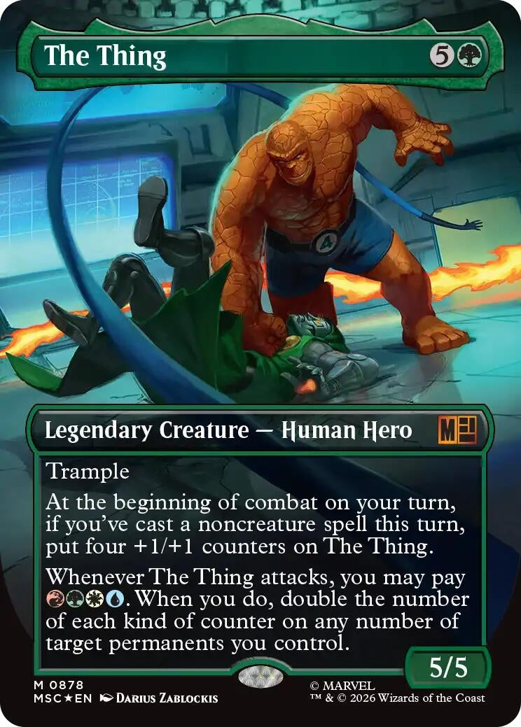 Image for The Thing (Borderless) (Surge Foil) (878) (Commander: Marvel Super Heroes) - Magic: The Gathering