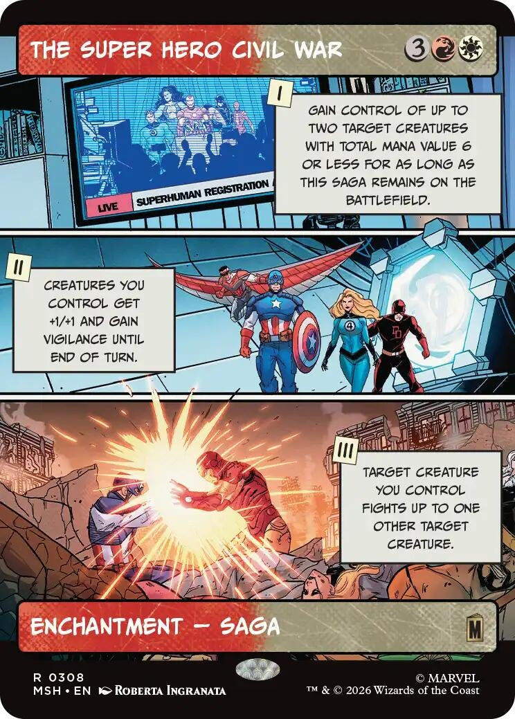 Image for The Super Hero Civil War (Borderless) (308) (Marvel Super Heroes) - Magic: The Gathering