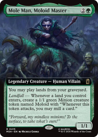 Image for Mole Man, Moloid Master (Extended Art) (415) (Marvel Super Heroes) - Magic: The Gathering