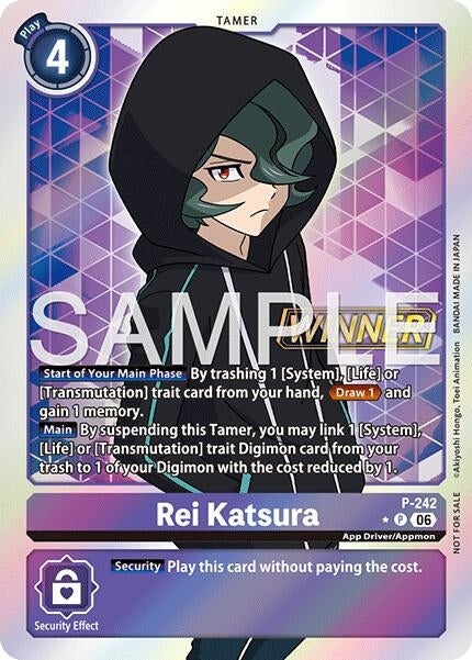 Image for Rei Katsura (Official Store Tournament 2026 Vol. 3 Winner) (P-242 P) (Digimon Promotion Cards) (D-PR) - Digimon Card Game