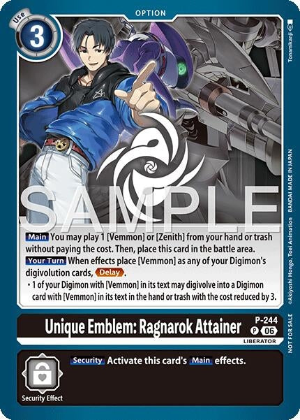 Image for Unique Emblem: Ragnarok Attainer (Official Store Tournament 2026 Vol. 3 Participant) (P-244 P) (Digimon Promotion Cards) (D-PR) - Digimon Card Game