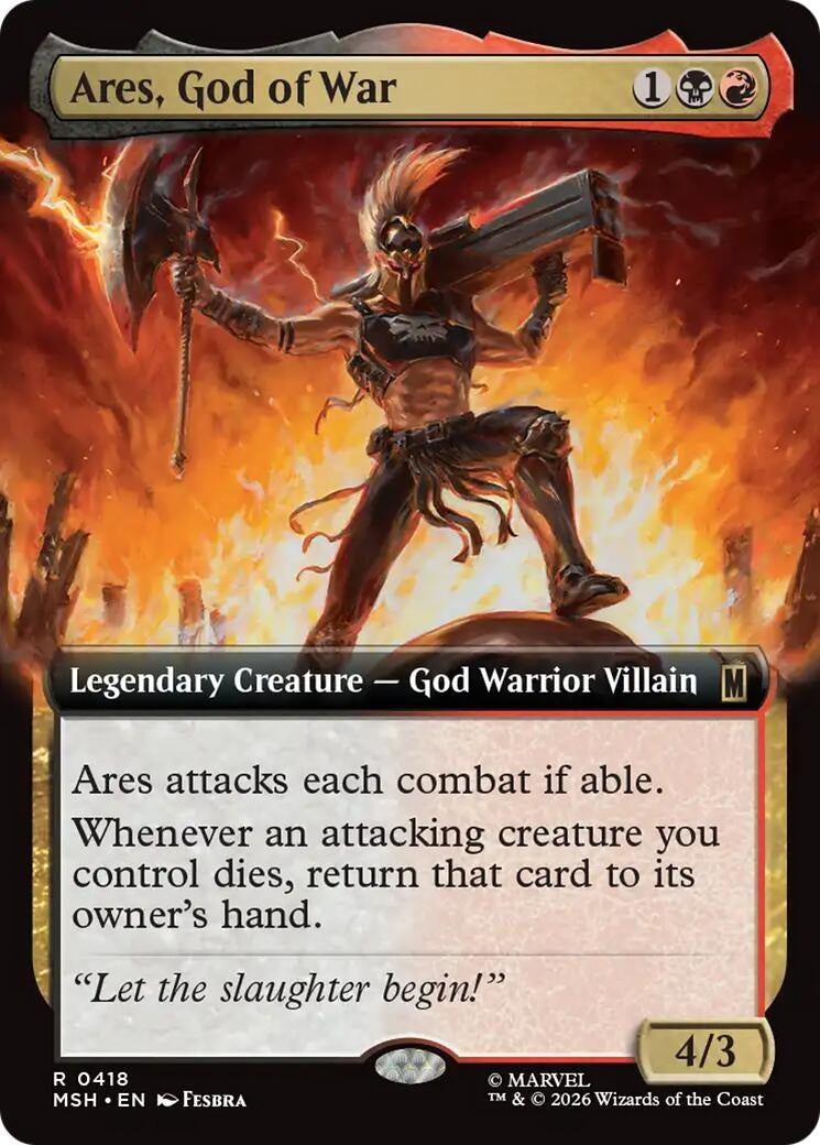 Image for Ares, God of War (Extended Art) (418) (Marvel Super Heroes) - Magic: The Gathering