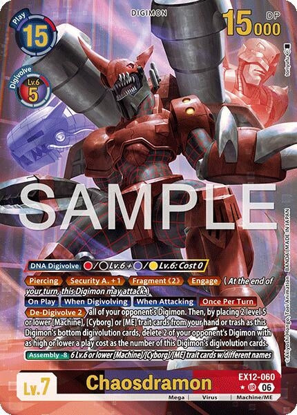 Image for Chaosdramon (Alternate Art) (EX12-060 UR) (Digital World Shambala) (EX-12) - Digimon Card Game
