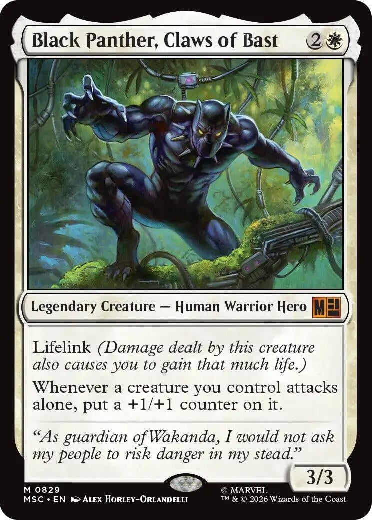 Image for Black Panther, Claws of Bast (829) (Commander: Marvel Super Heroes) - Magic: The Gathering