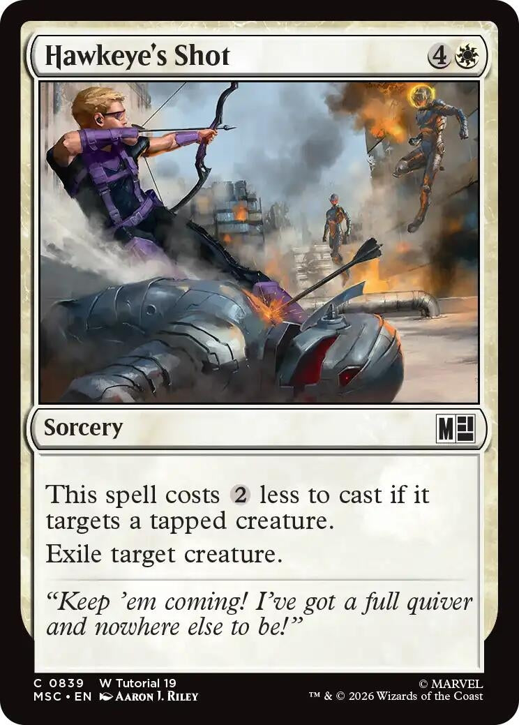 Image for Hawkeye's Shot (0839) (839) (Commander: Marvel Super Heroes) - Magic: The Gathering