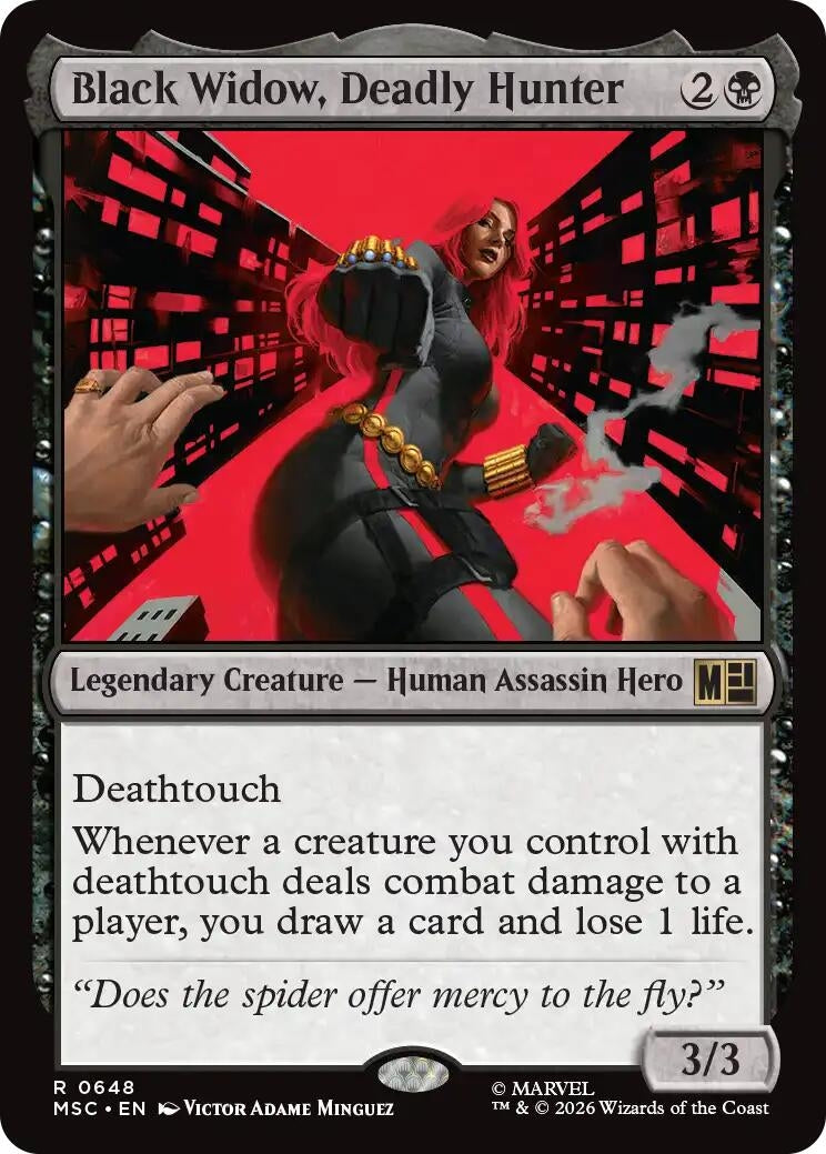 Image for Black Widow, Deadly Hunter (648) (Commander: Marvel Super Heroes) - Magic: The Gathering
