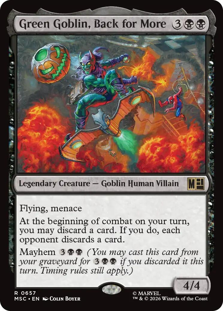 Image for Green Goblin, Back for More (657) (Commander: Marvel Super Heroes) - Magic: The Gathering
