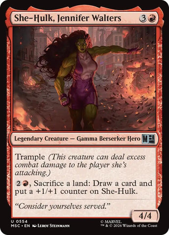 Image for She-Hulk, Jennifer Walters (554) (Commander: Marvel Super Heroes) - Magic: The Gathering