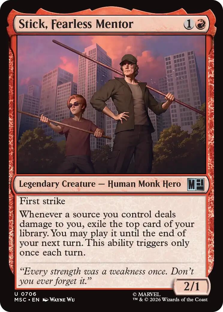 Image for Stick, Fearless Mentor (706) (Commander: Marvel Super Heroes) - Magic: The Gathering