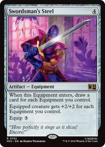 Image for Swordsman's Steel (752) (Commander: Marvel Super Heroes) - Magic: The Gathering