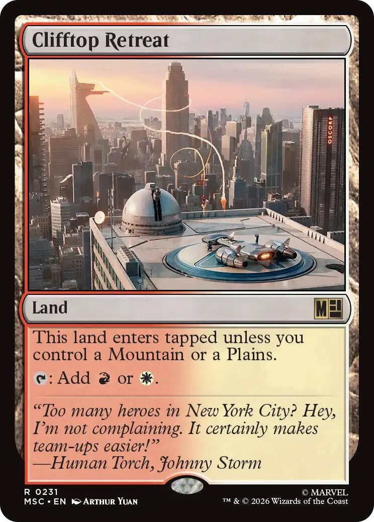 Image for Clifftop Retreat (231) (Commander: Marvel Super Heroes) - Magic: The Gathering