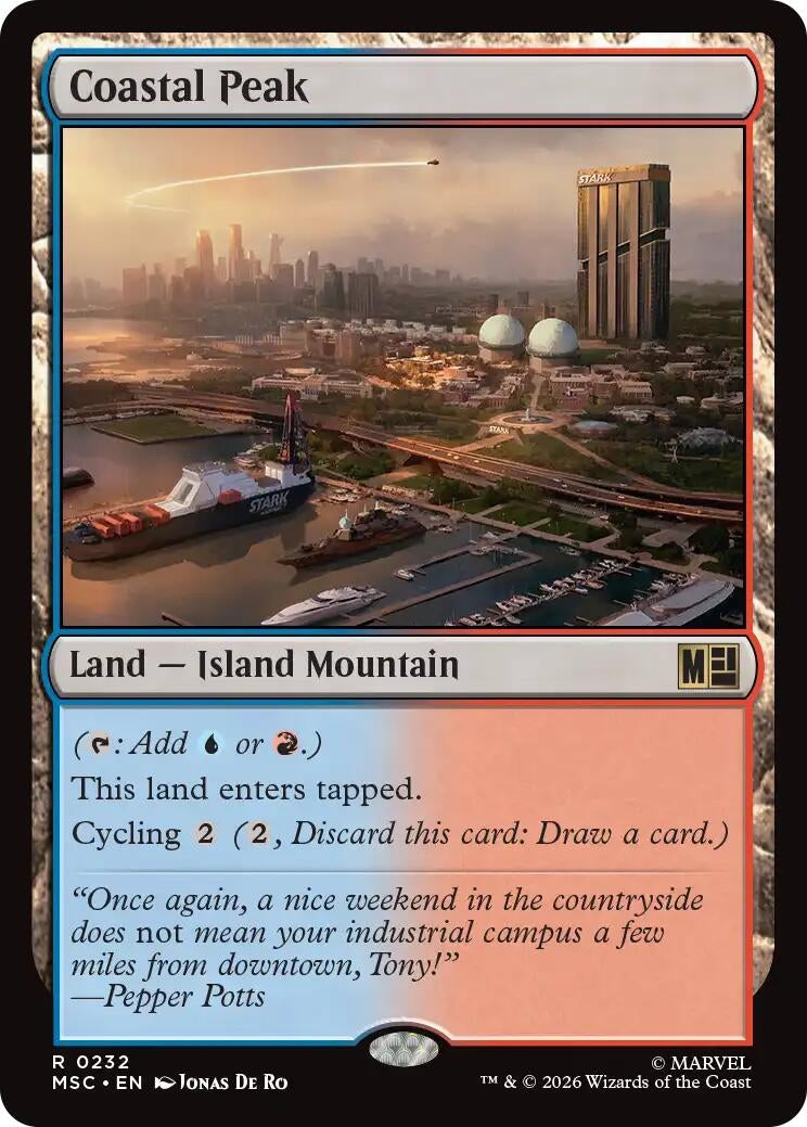 Image for Coastal Peak (232) (Commander: Marvel Super Heroes) - Magic: The Gathering