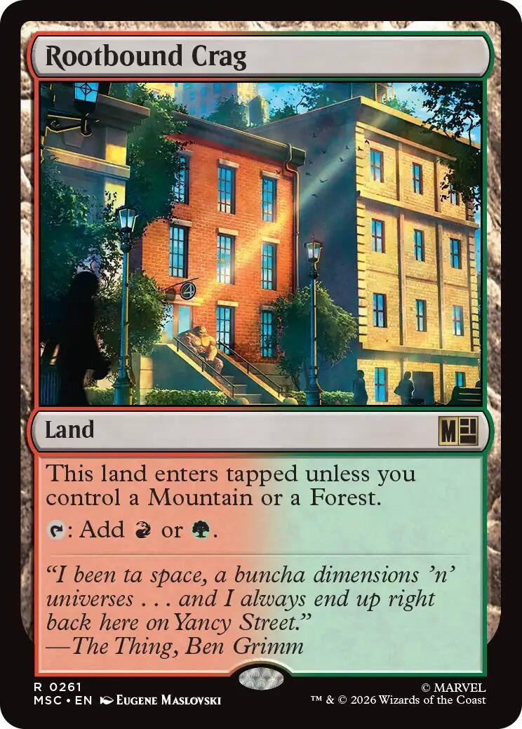 Image for Rootbound Crag (261) (Commander: Marvel Super Heroes) - Magic: The Gathering