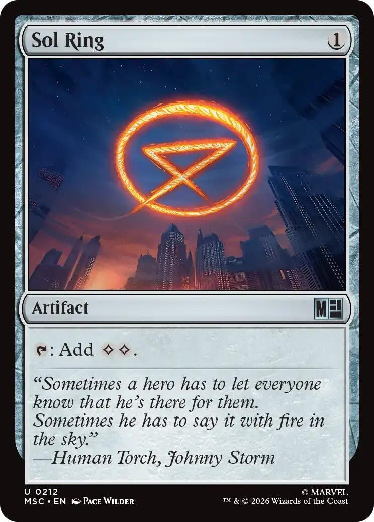 Image for Sol Ring (0212) (Surge Foil) (212) (Commander: Marvel Super Heroes) - Magic: The Gathering