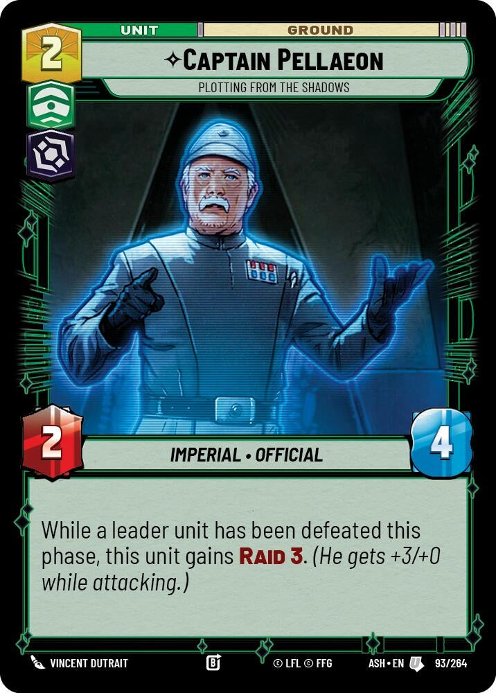Image for Captain Pellaeon - Plotting from the Shadows (93/264) (Ashes of the Empire) (ASH) - Star Wars: Unlimited
