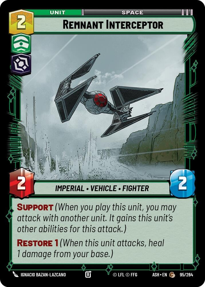 Image for Remnant Interceptor (95/264) (Ashes of the Empire) (ASH) - Star Wars: Unlimited