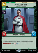 Image for Gallius Rax - Counselor to the Empire (100/264) (Ashes of the Empire) (ASH) - Star Wars: Unlimited
