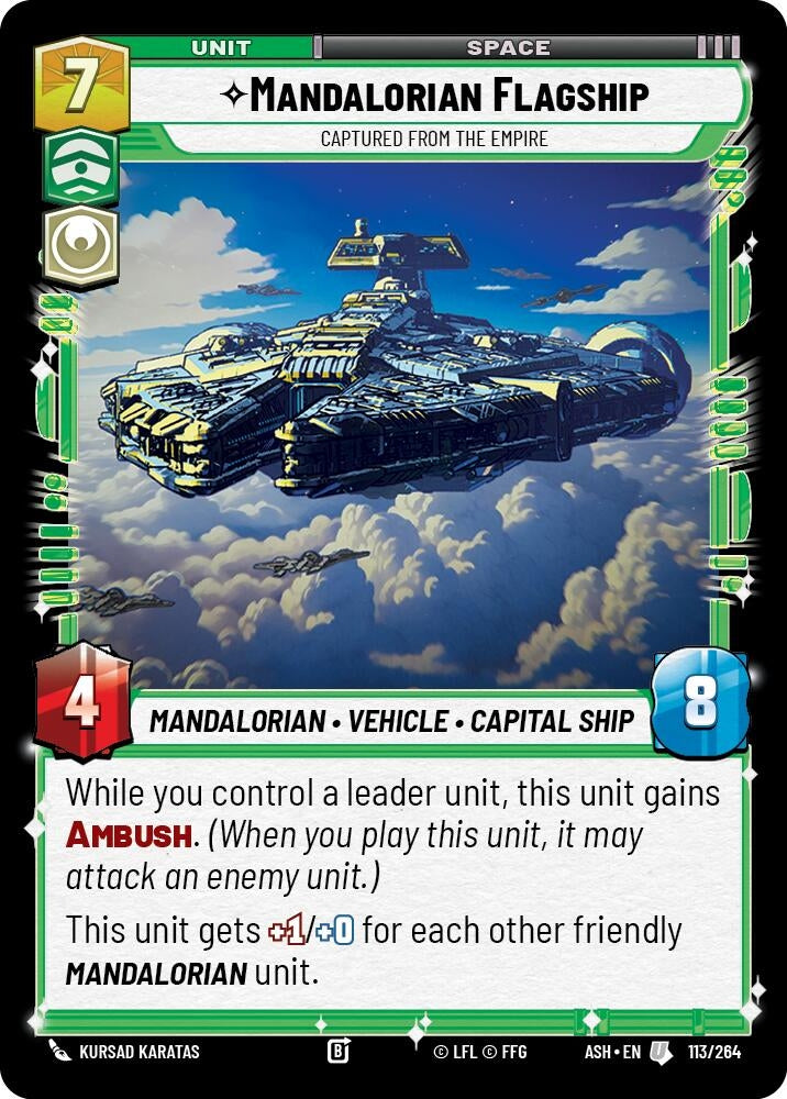 Image for Mandalorian Flagship - Captured from the Empire (113/264) (Ashes of the Empire) (ASH) - Star Wars: Unlimited