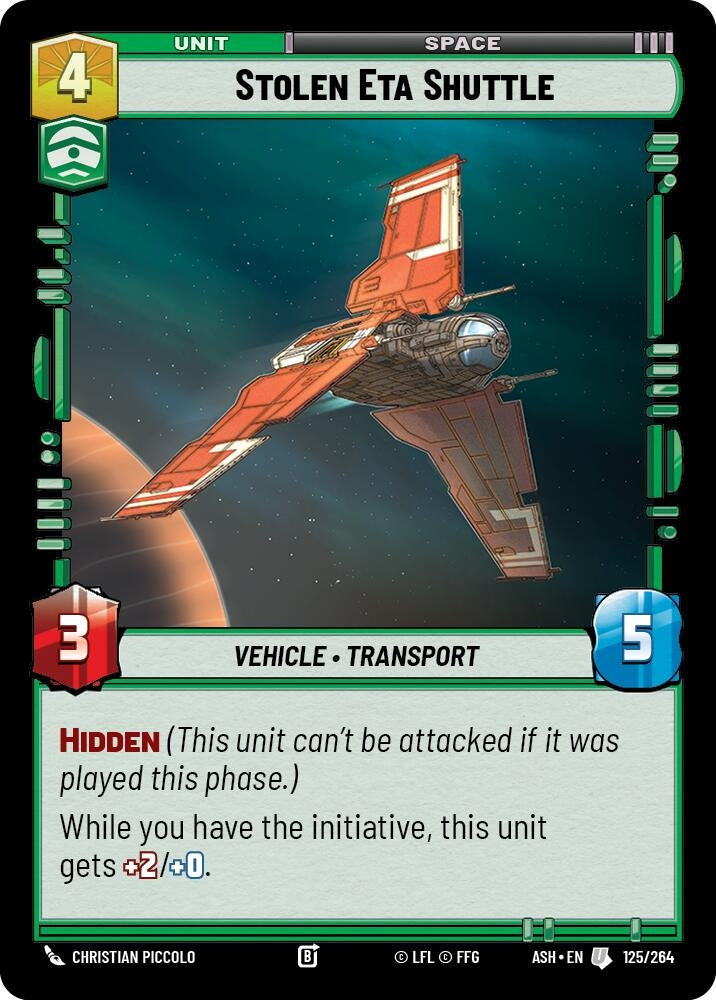 Image for Stolen Eta Shuttle (125/264) (Ashes of the Empire) (ASH) - Star Wars: Unlimited