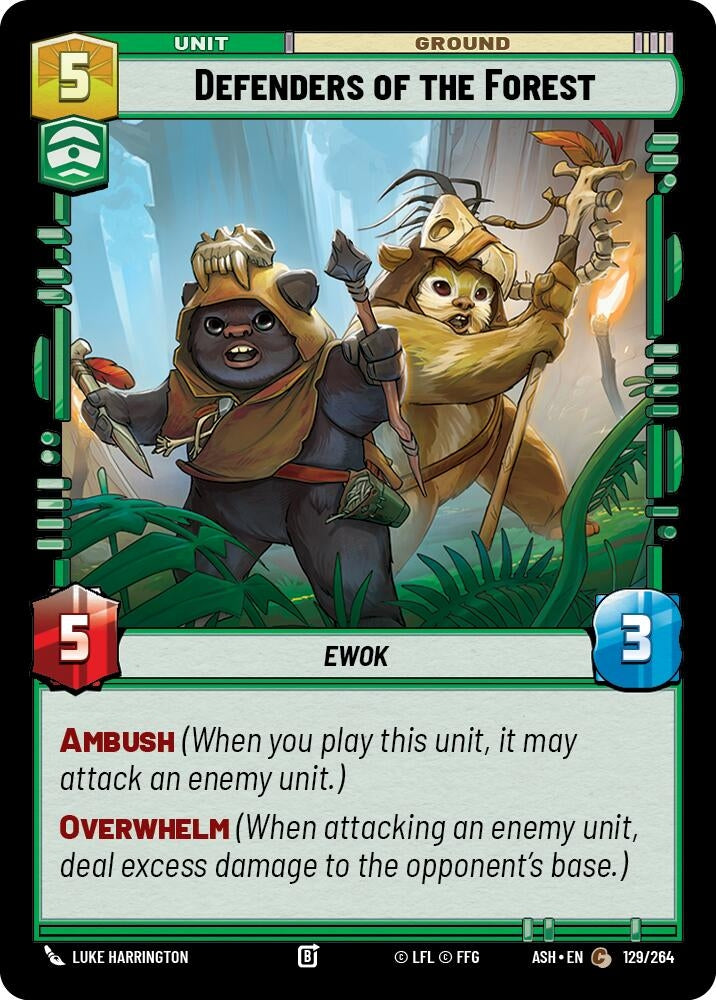 Image for Defenders of the Forest (129/264) (Ashes of the Empire) (ASH) - Star Wars: Unlimited