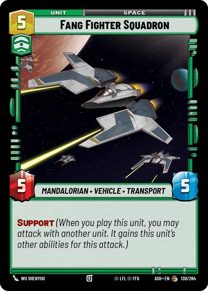 Image for Fang Fighter Squadron (130/264) (Ashes of the Empire) (ASH) - Star Wars: Unlimited