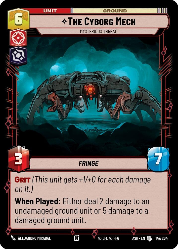 Image for The Cyborg Mech - Mysterious Threat (147/264) (Ashes of the Empire) (ASH) - Star Wars: Unlimited