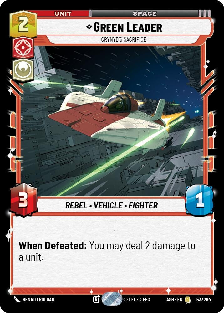 Image for Green Leader - Crynyd's Sacrifice (153/264) (Ashes of the Empire) (ASH) - Star Wars: Unlimited