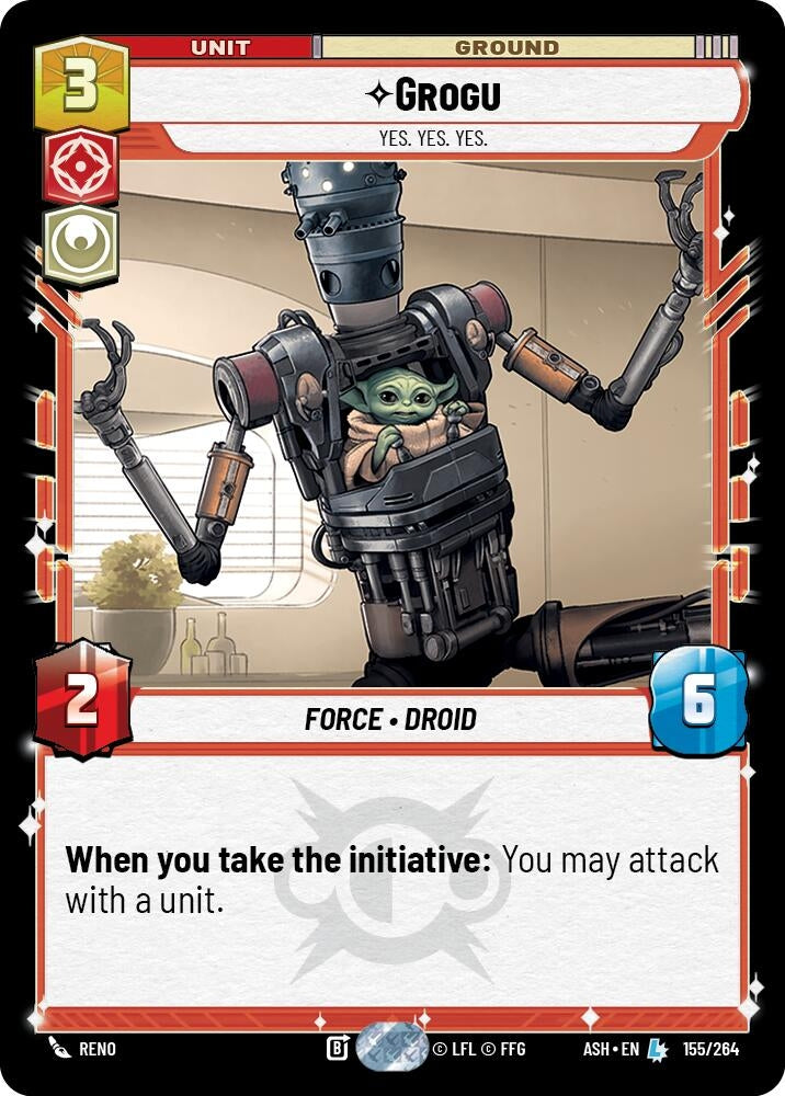 Image for Grogu - Yes. Yes. Yes. (155/264) (Ashes of the Empire) (ASH) - Star Wars: Unlimited