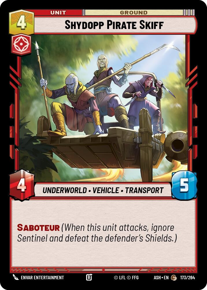 Image for Shydopp Pirate Skiff (173/264) (Ashes of the Empire) (ASH) - Star Wars: Unlimited
