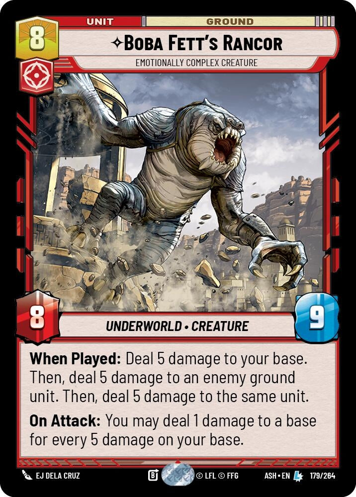 Image for Boba Fett's Rancor - Emotionally Complex Creature (179/264) (Ashes of the Empire) (ASH) - Star Wars: Unlimited