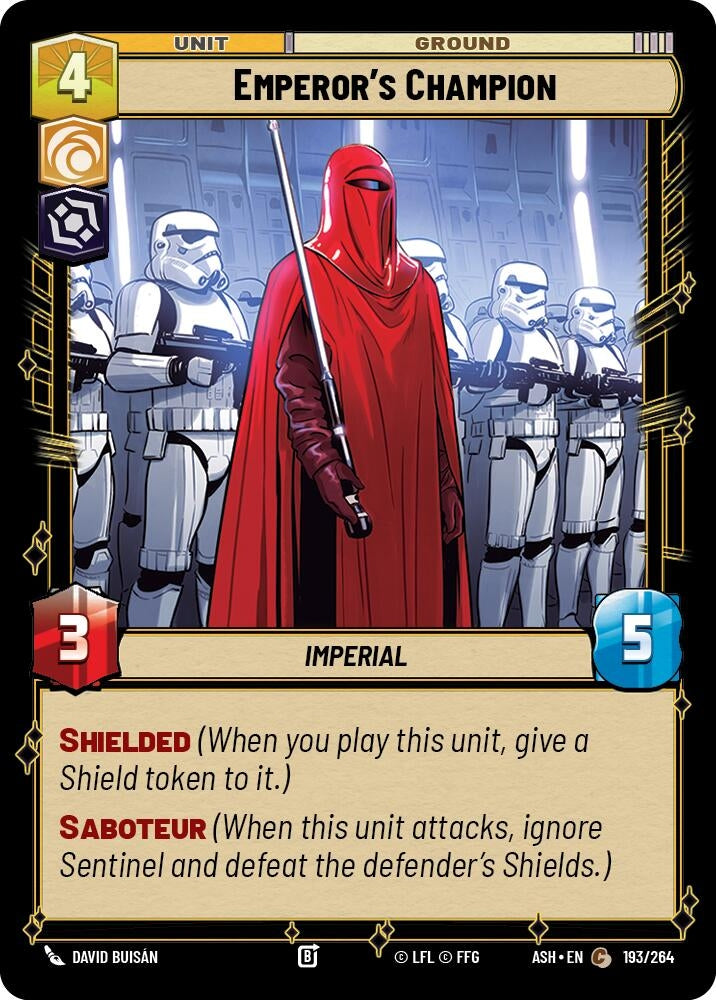 Image for Emperor's Champion (193/264) (Ashes of the Empire) (ASH) - Star Wars: Unlimited