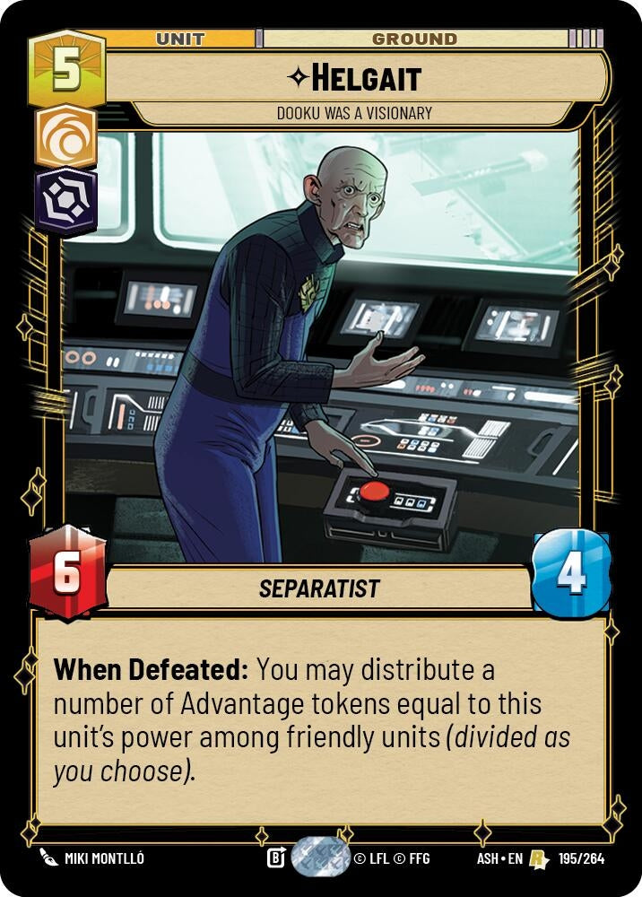 Image for Helgait - Dooku Was a Visionary (195/264) (Ashes of the Empire) (ASH) - Star Wars: Unlimited
