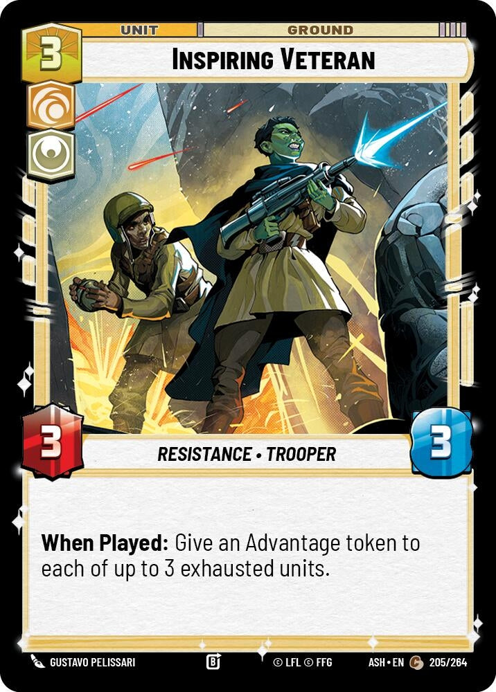Image for Inspiring Veteran (205/264) (Ashes of the Empire) (ASH) - Star Wars: Unlimited
