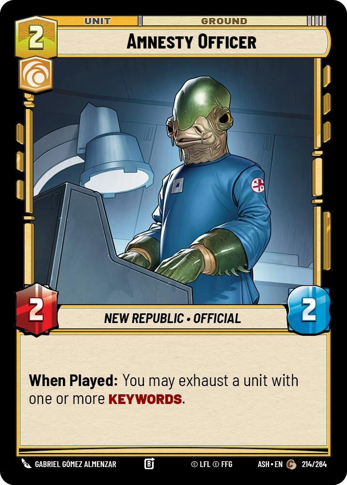 Image for Amnesty Officer (214/264) (Ashes of the Empire) (ASH) - Star Wars: Unlimited