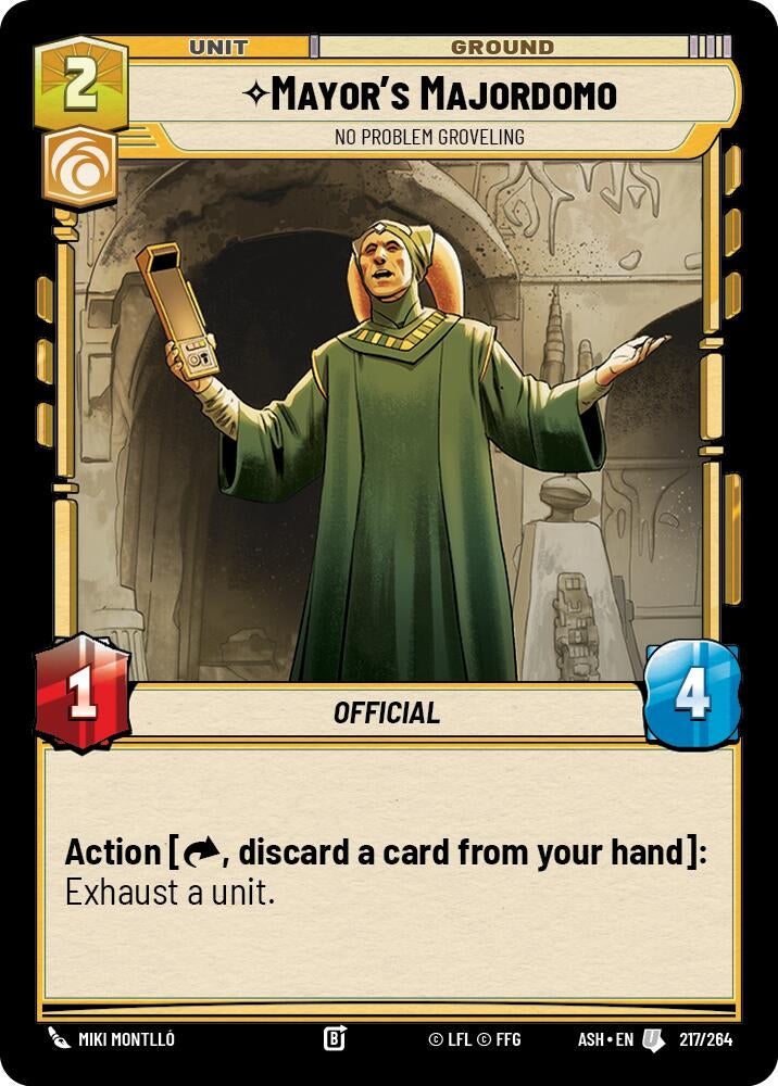 Image for Mayor's Majordomo - No Problem Groveling (217/264) (Ashes of the Empire) (ASH) - Star Wars: Unlimited