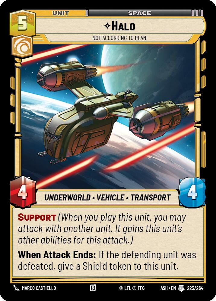 Image for Halo - Not According to Plan (223/264) (Ashes of the Empire) (ASH) - Star Wars: Unlimited